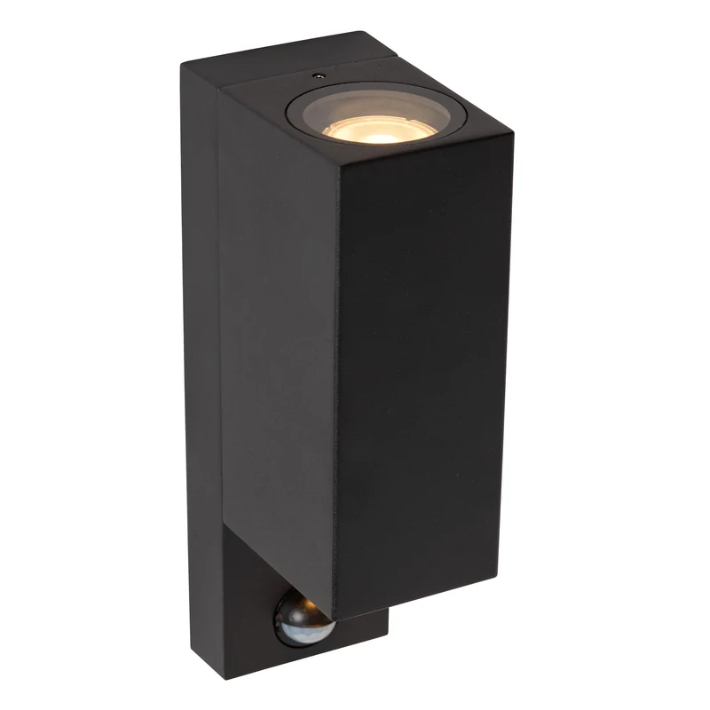 Lucide Zaro Outdoor Wall Light with Long-Range Sensor
