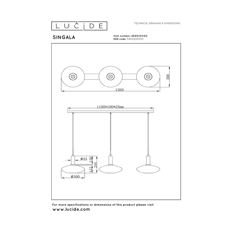 Lucide Singala Pendant Light