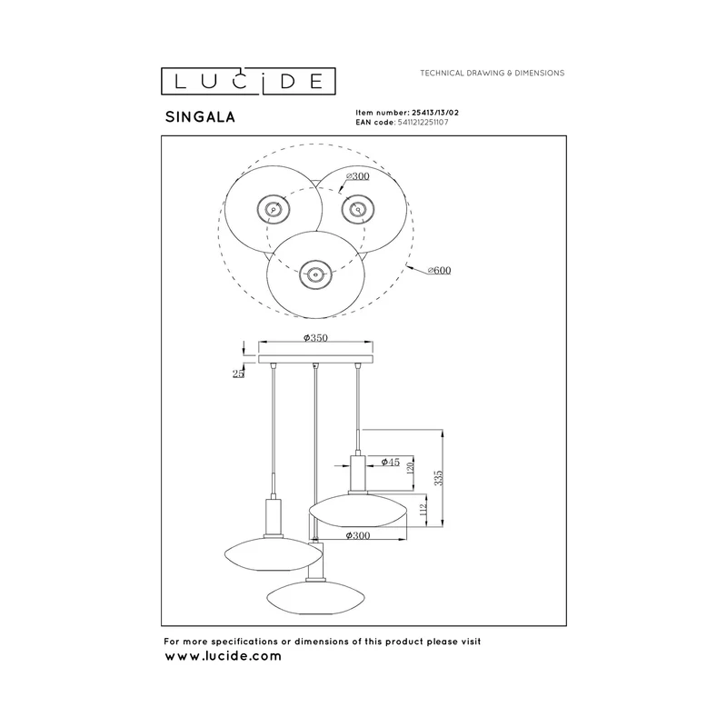 Lucide Singala Pendant Light