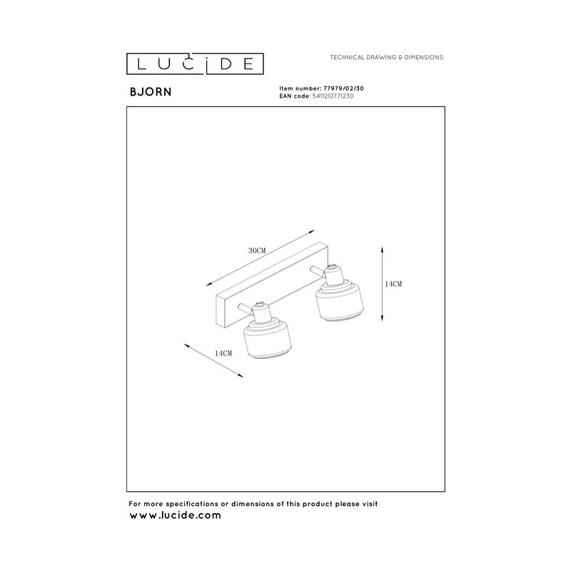 Lucide Bjorn Ceiling Spotlight