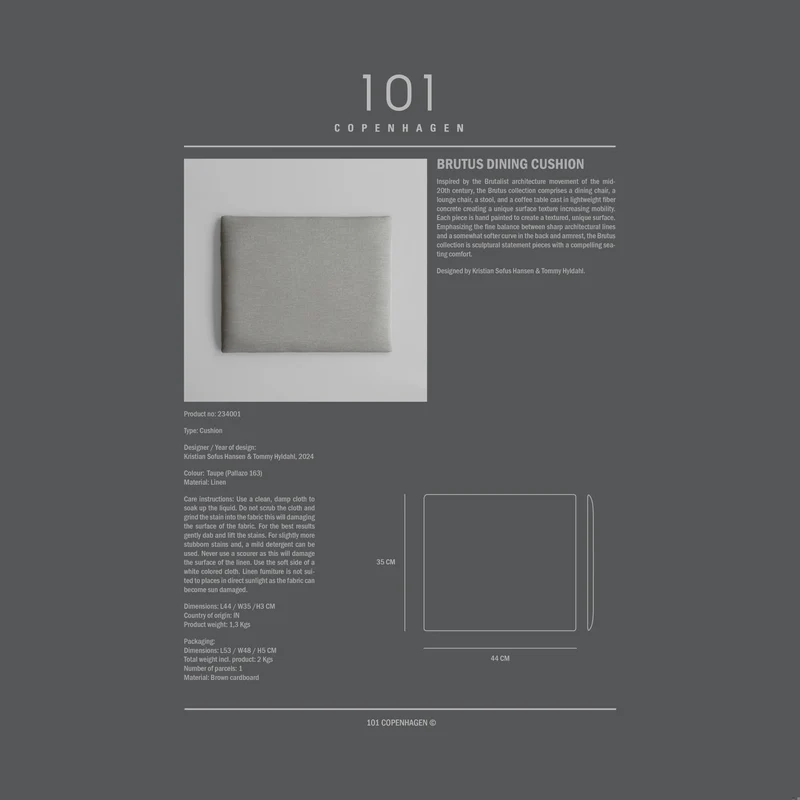 101 Copenhagen Brutus Dining Cushion