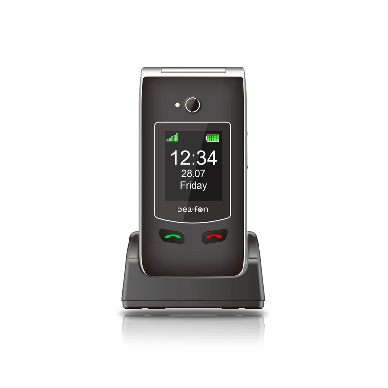 Beafon SL645plus 7,11 cm (2.8) 120 g Schwarz, Silber Kamera-Handy