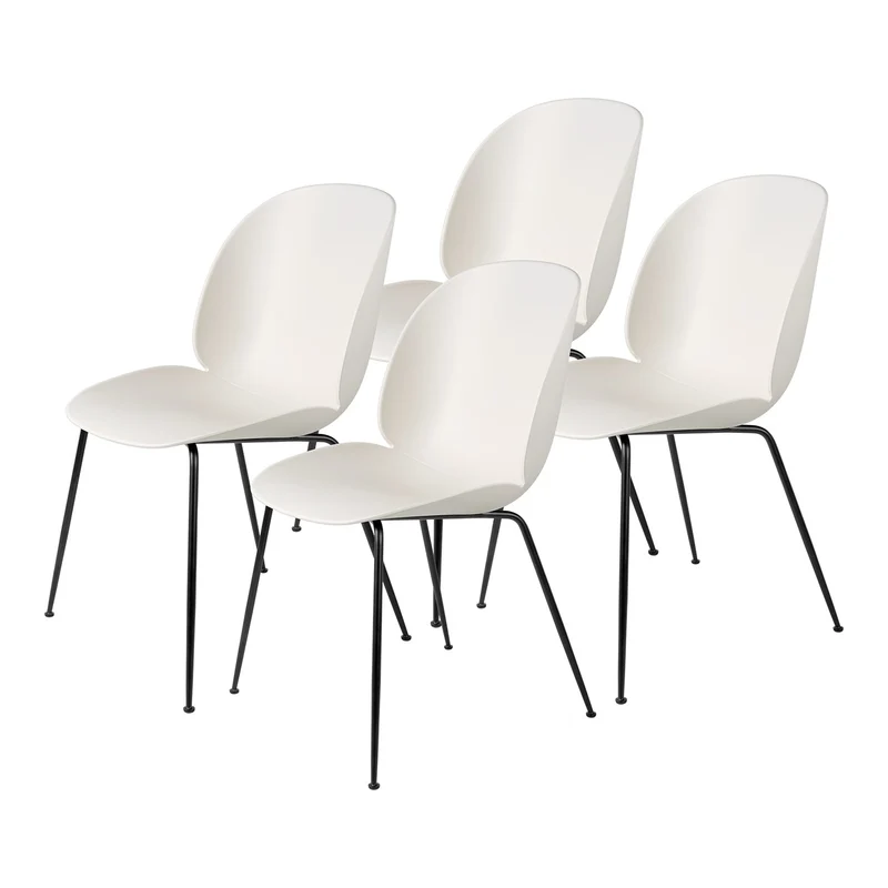 Gubi Beetle Dining Chair Un-Upholstered Set of 4