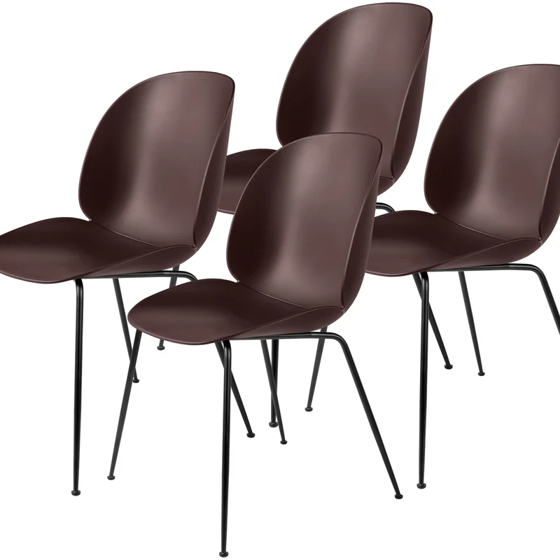 Gubi Beetle Dining Chair Un-Upholstered Set of 4