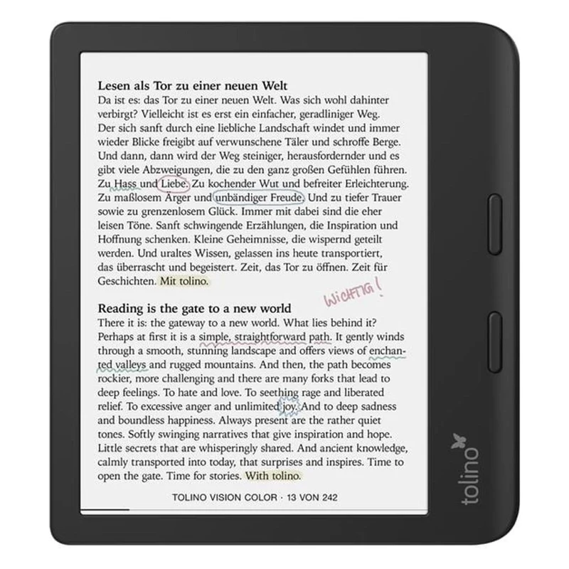 Tolino Vision Color 32GB Book-Reader WiFi Schwarz