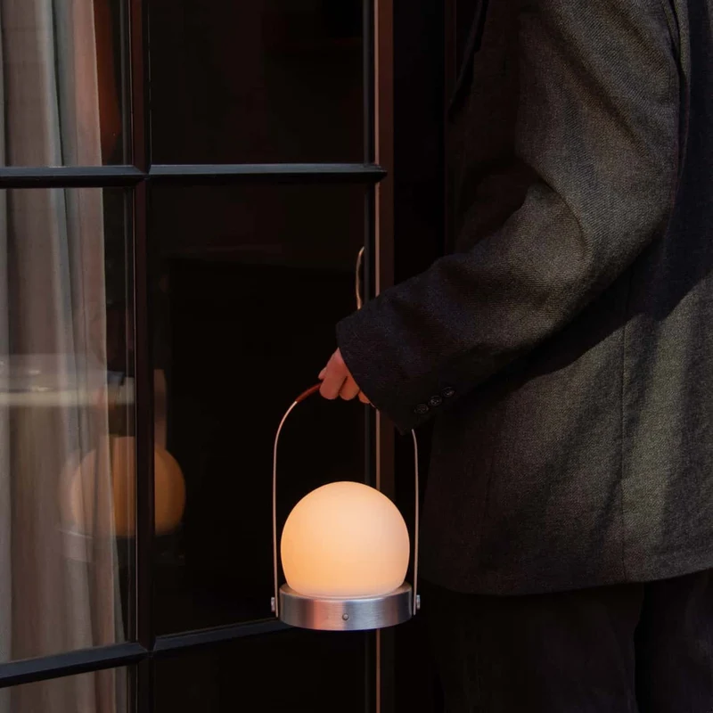 Audo Copenhagen Carrie Leather Handle Portable Lamp