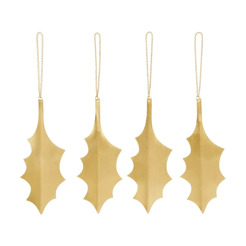 Ferm Living Holly Leaf Ornaments - Set of 4