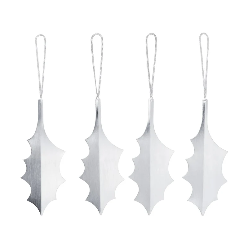 Ferm Living Holly Leaf Ornaments - Set of 4