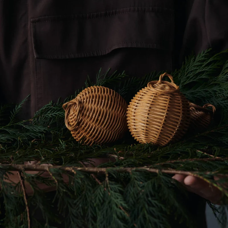 Ferm Living Braided Baubles - Set of 2