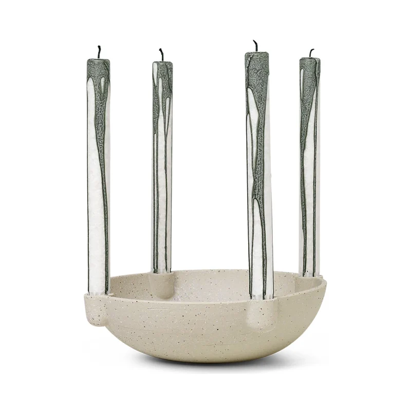 Ferm Living Bowl Candle Holder - Large - Ceramic