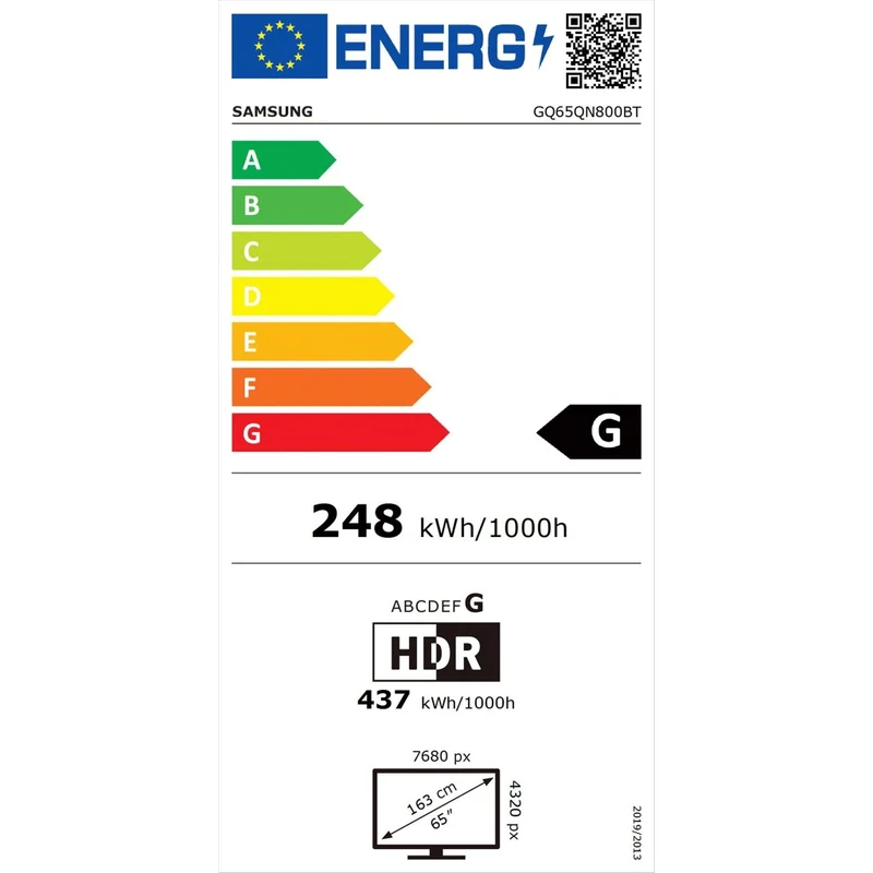Samsung GQ65QN800BTXZG 65" Fernseher (165,1 cm) 8K Ultra HD Smart-TV WLAN Schwarz