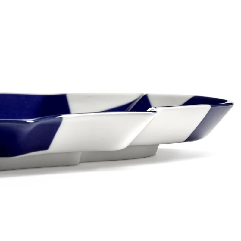 Serax Les Objets Mouleversants White Blue Serving Plate