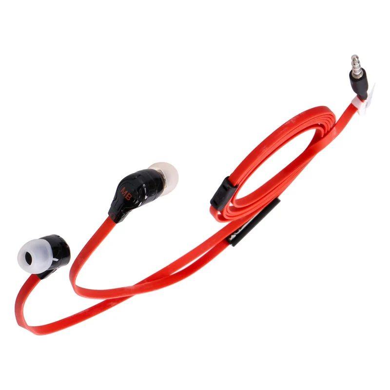 MB In Ear Kopfhörer 3,5mm Klinke schwarz rot