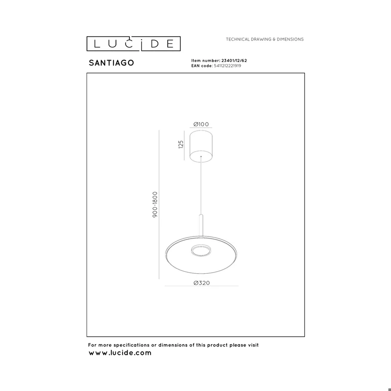 Lucide Santiago Pendant Lamp