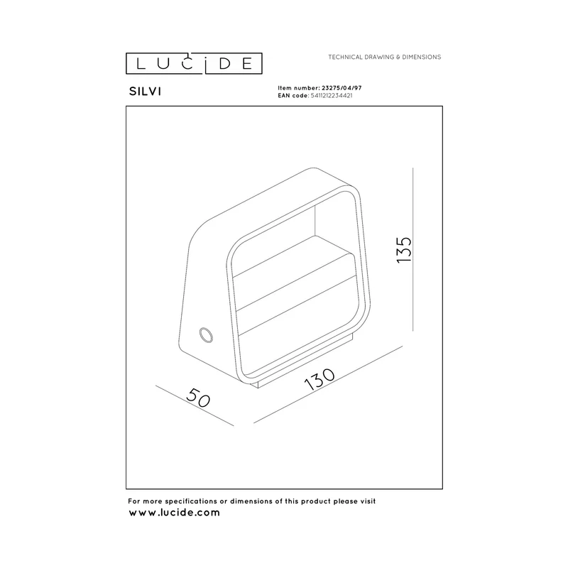 Lucide Silvi Rechargeable Wall Lamp