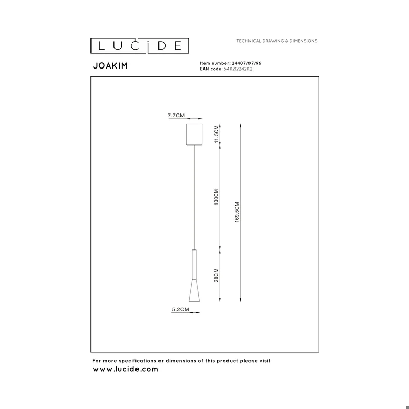 Lucide Joakim Pendant Lamp