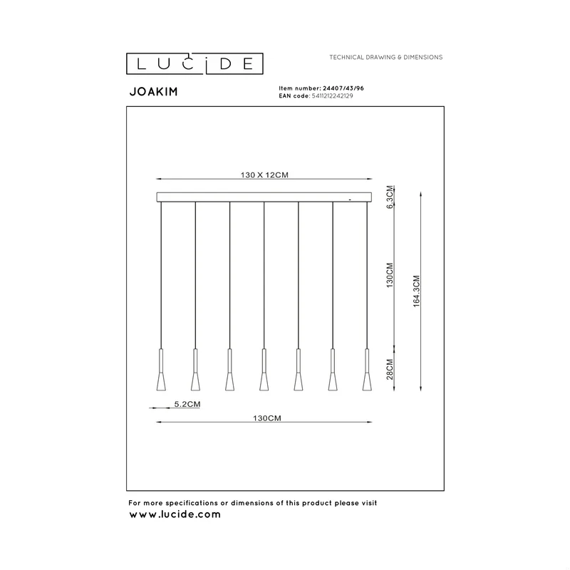 Lucide Joakim Pendant Lamp