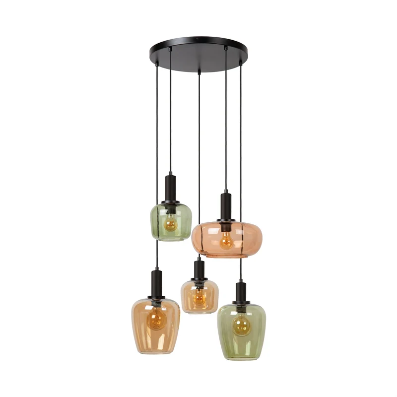 Lucide Ilona 5-Light Pendant Lamp Black