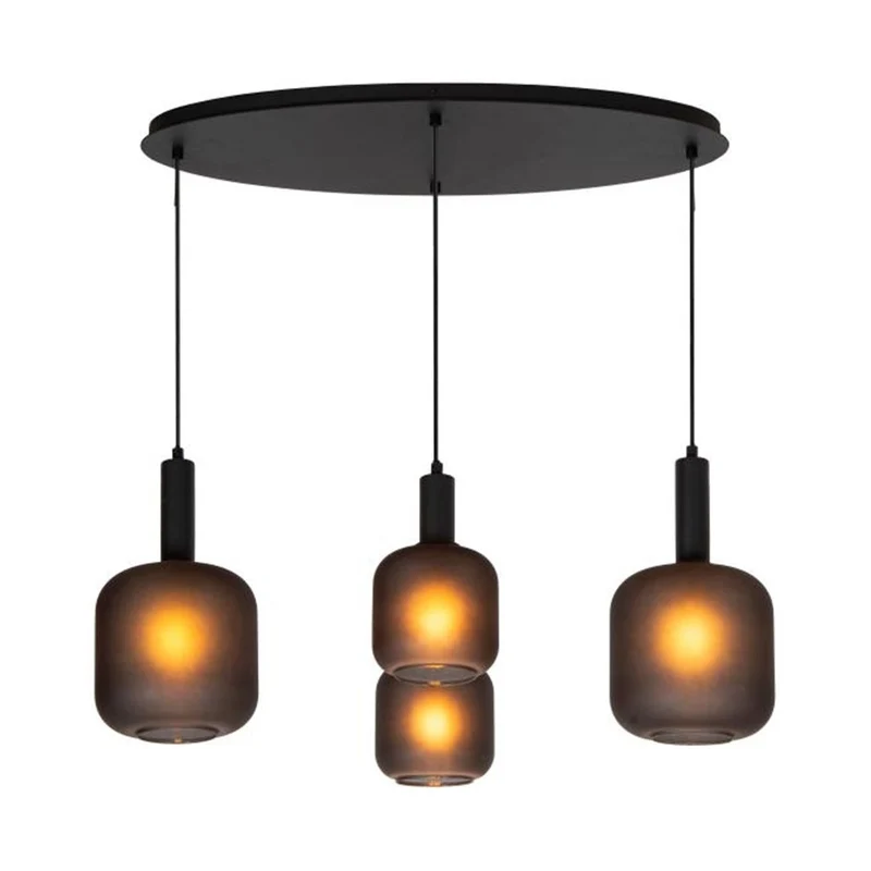 Lucide Eloise 4-Light Pendant Lamp Black