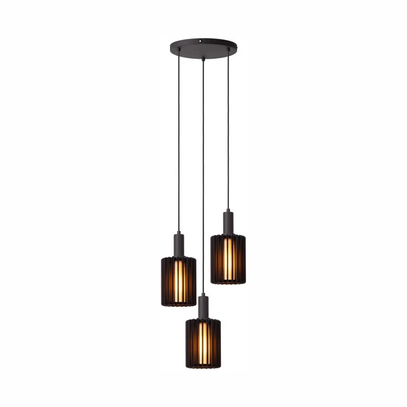 Lucide Lambres 3-Light Pendant Lamp Black