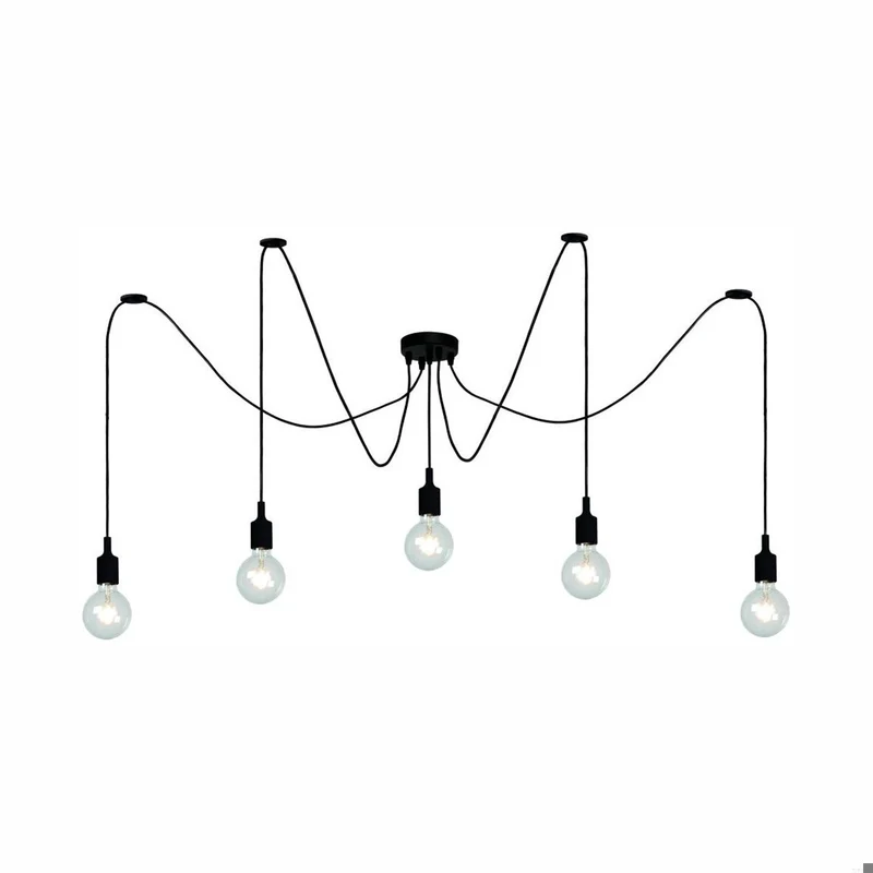 Lucide Fix 5-Light Pendant Lamp Black