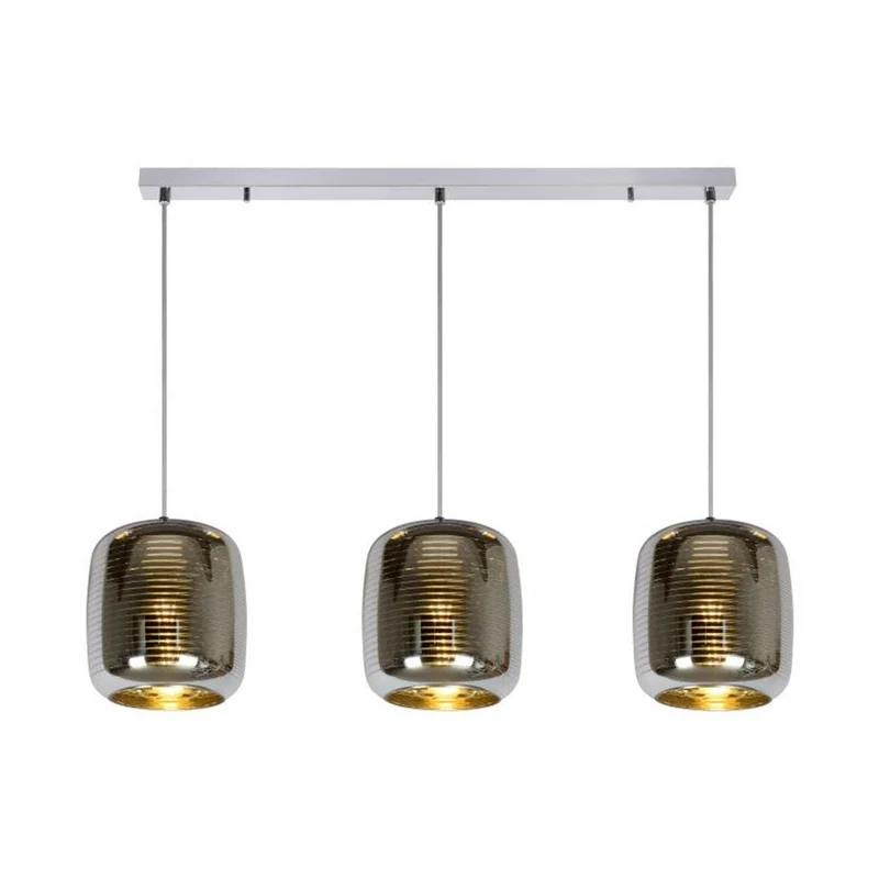 Lucide Eryn 3-Light Pendant Lamp Chrome