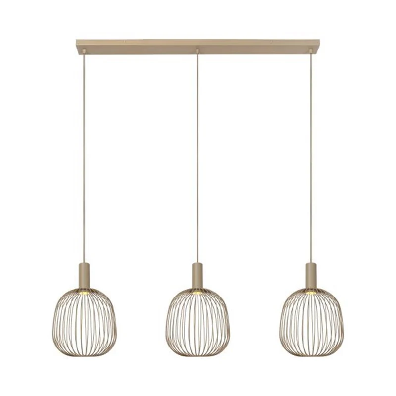 Lucide Esterel 3-Light Pendant Lamp Taupe