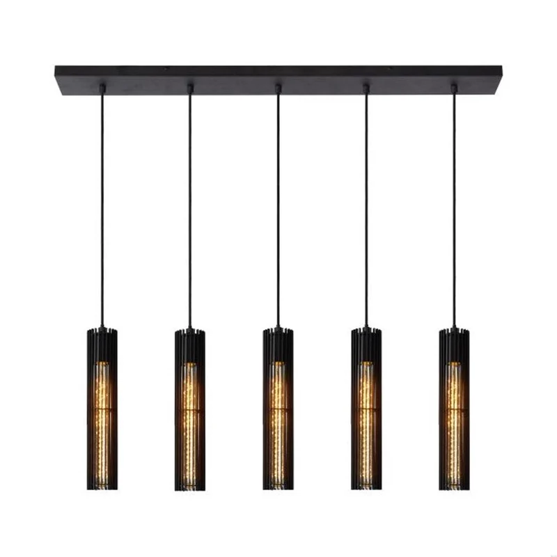 Lucide Lionel 5-Light Pendant Lamp Black