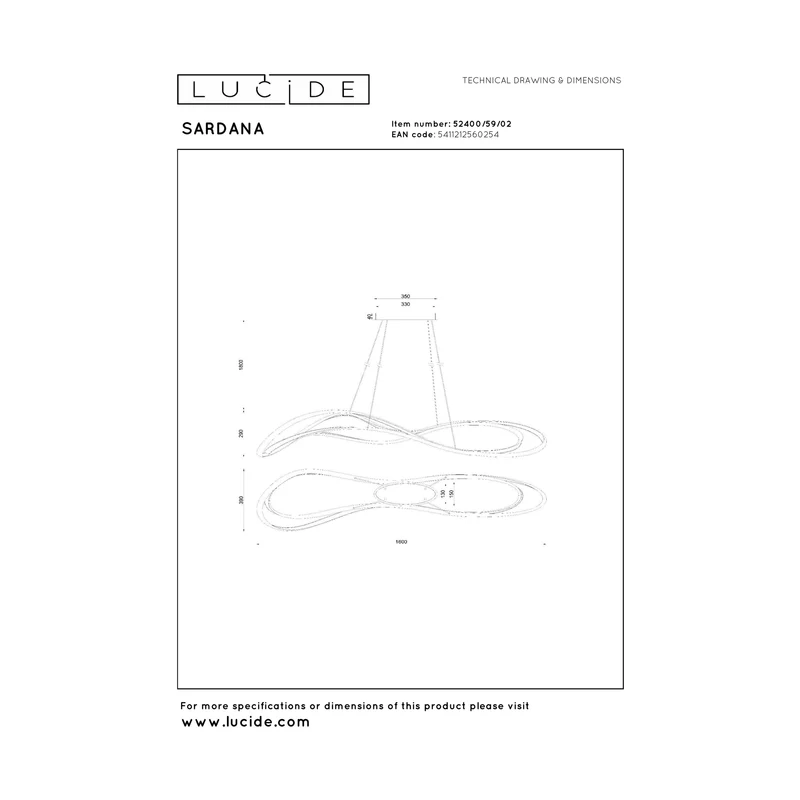 Lucide Sardana Pendant Lamp