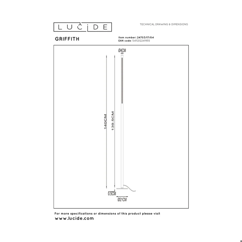 Lucide Griffith Floor Lamp