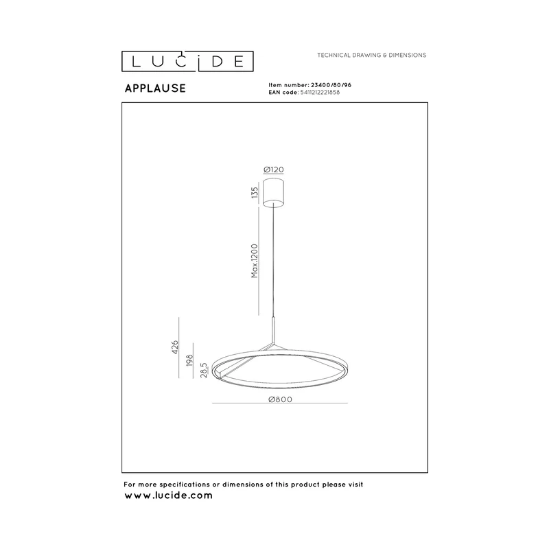 Lucide Applause Pendant Lamp