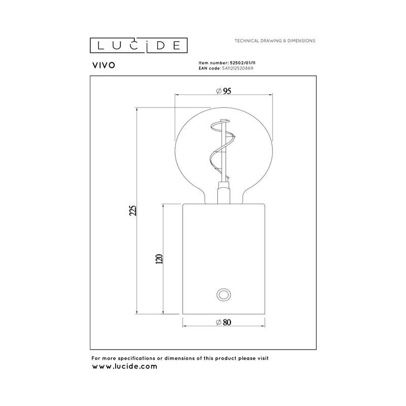 Lucide Vivo Table Lamp