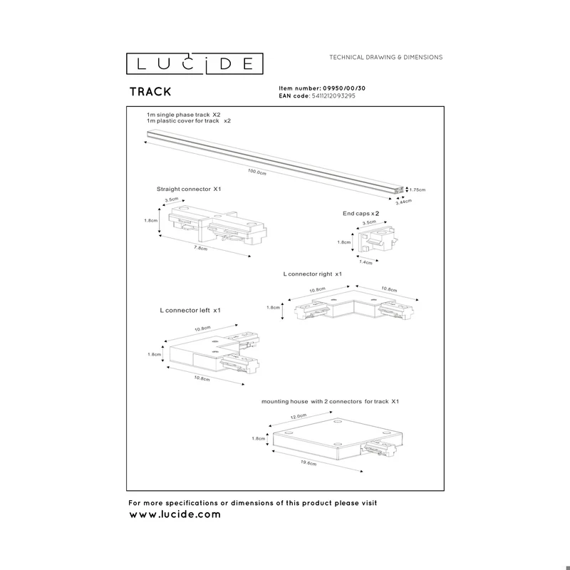 Lucide Track Starterset 1-Phase Track System