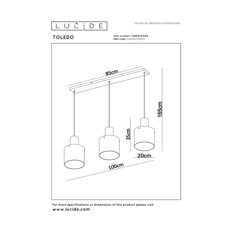 Lucide Toledo Pendant Lamp