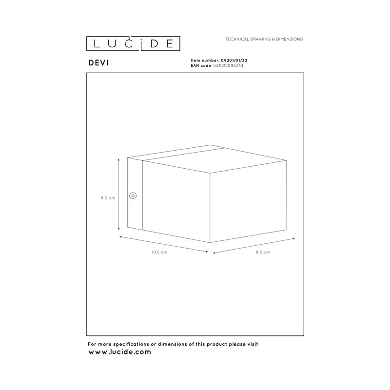 Lucide Devi Wall Lamp
