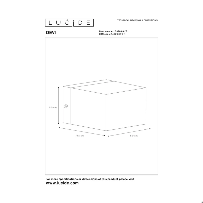 Lucide Devi Wall Lamp