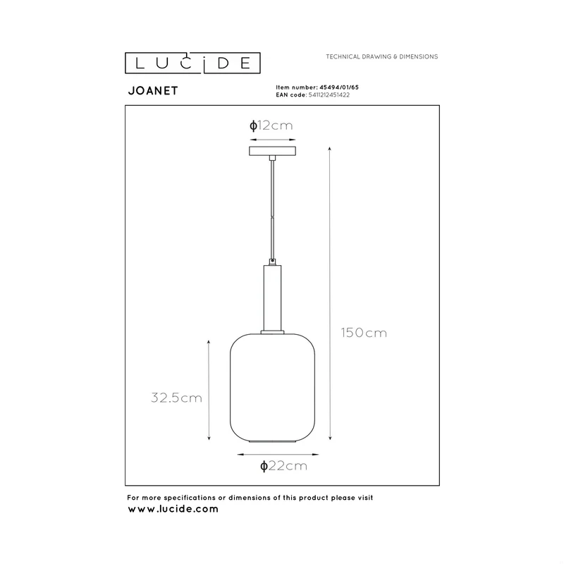 Lucide Joanet Pendant Lamp