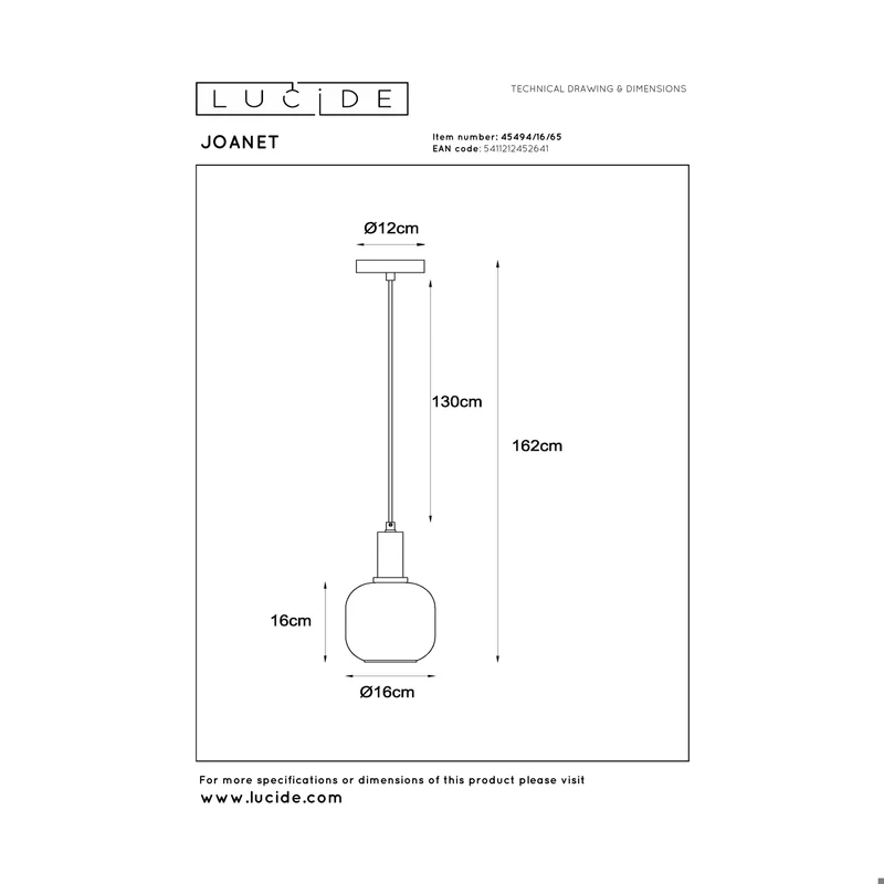 Lucide Joanet Pendant Lamp