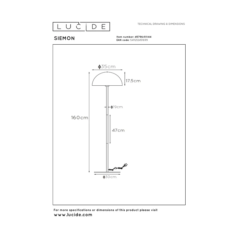 Lucide Siemon Floor Lamp