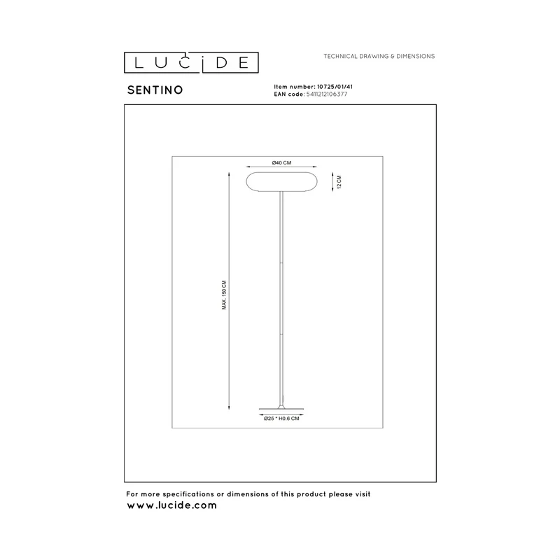 Lucide Sentino Floor Lamp
