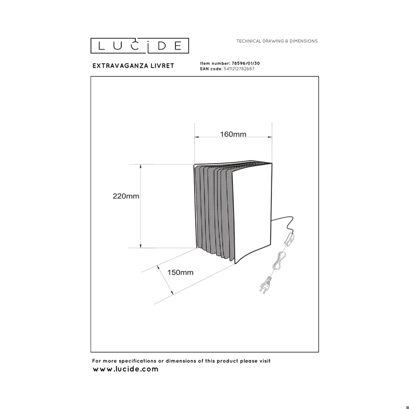 Lucide Extravaganza Livret Table Lamp