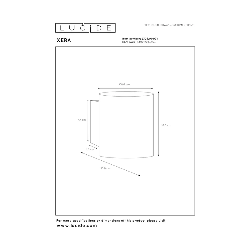Lucide Xera Wall Lamp