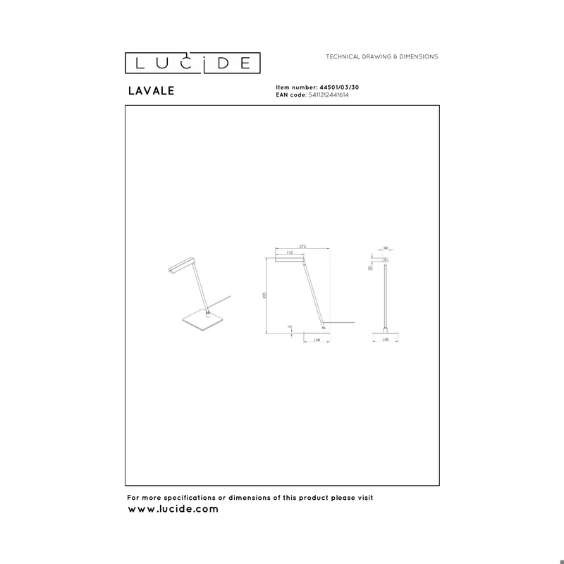 Lucide Lavale Reading Lamp