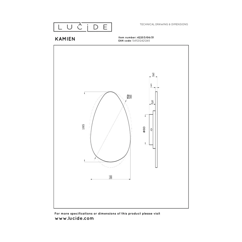 Lucide Kamien Wall Lamp