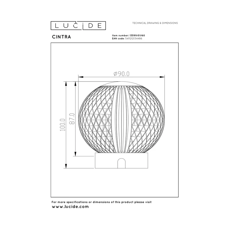 Lucide Cintra Table Lamp