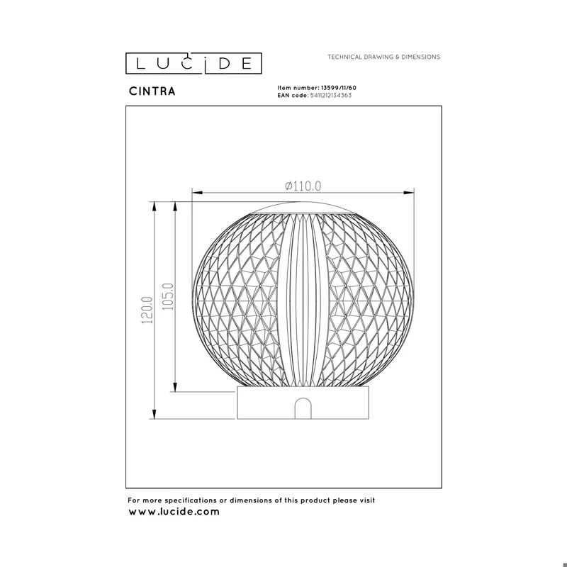 Lucide Cintra Table Lamp