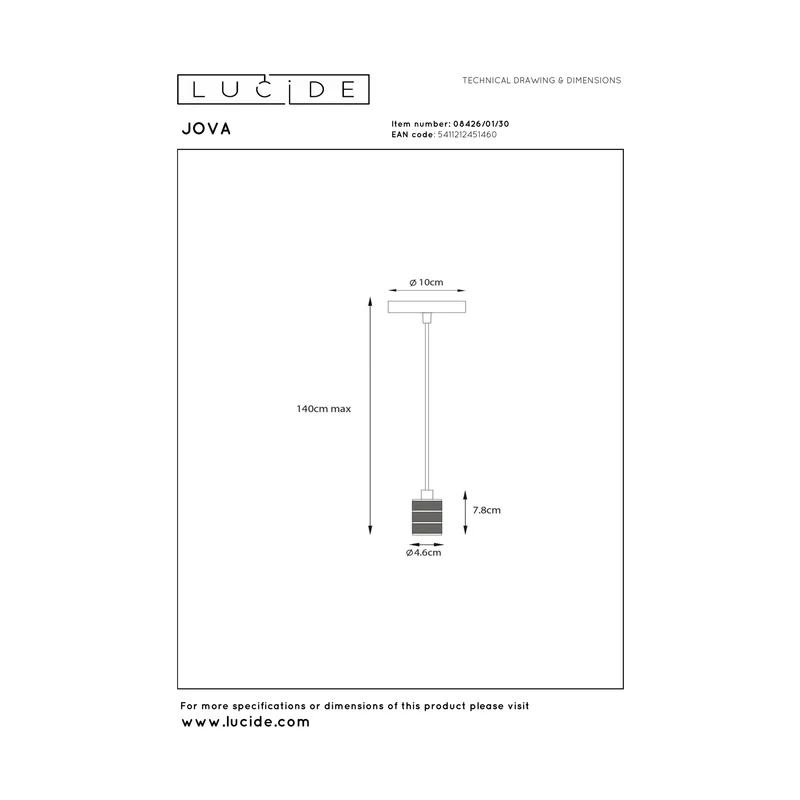 Lucide Jova Pendant Lamp