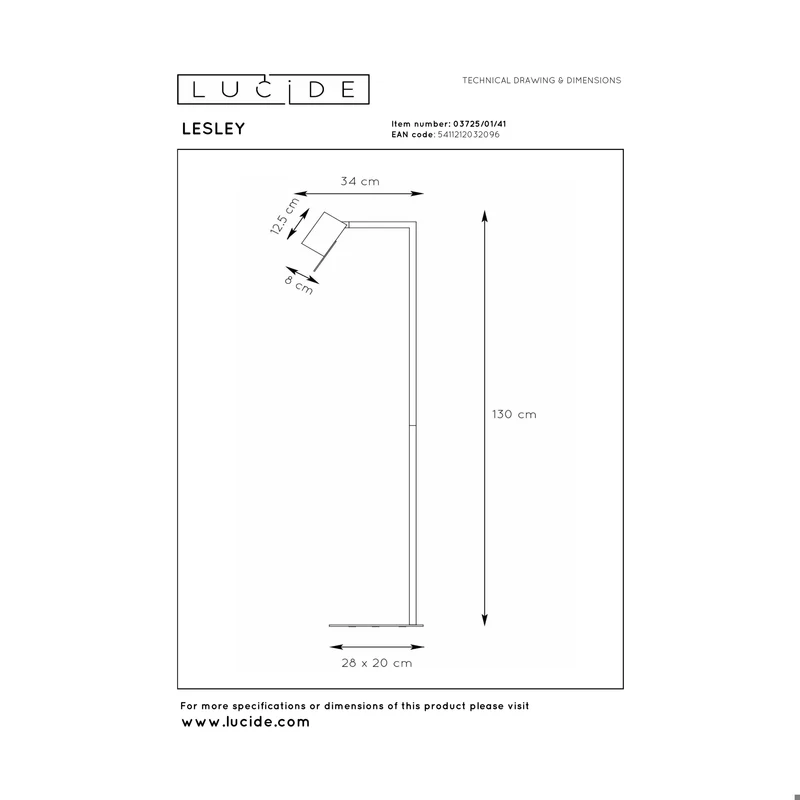 Lucide Lesley Reading Lamp