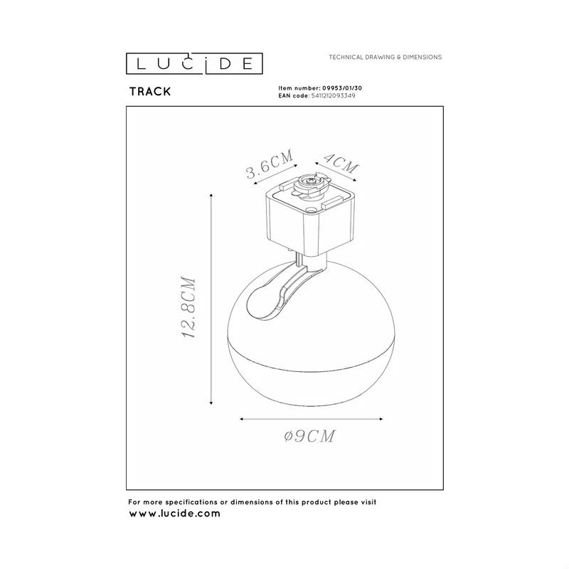 Lucide Track Favori Railspot 1-Phase Track System