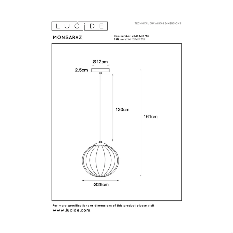 Lucide Monsaraz Pendant Lamp